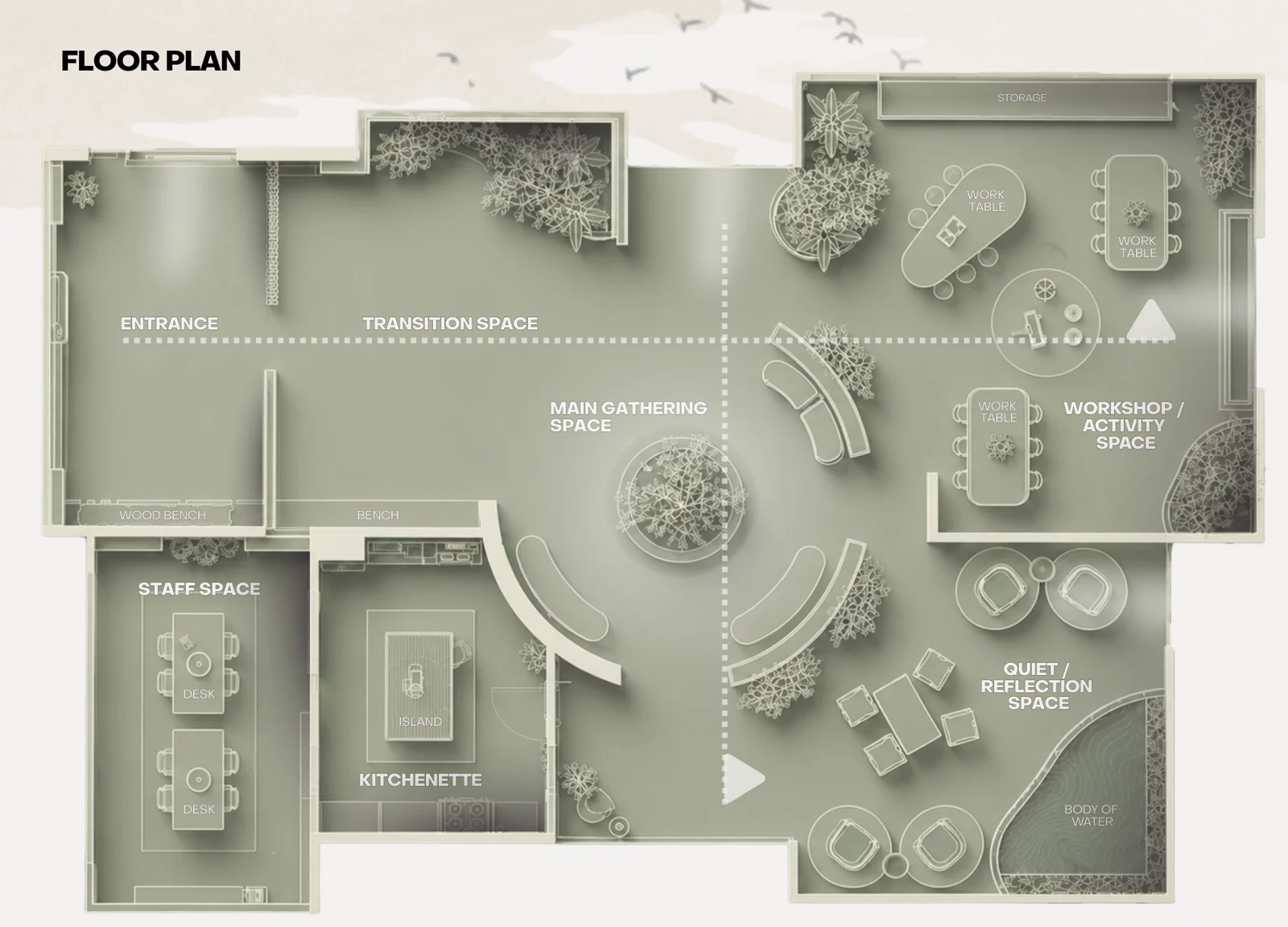 The Unfolding Sequence — floor plan